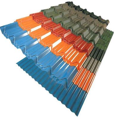 Fogli di tetto ondulato su misura PPGI Piastrelle di tetto da 0,5 mm Fogli di tetto galvanizzati laminati a freddo