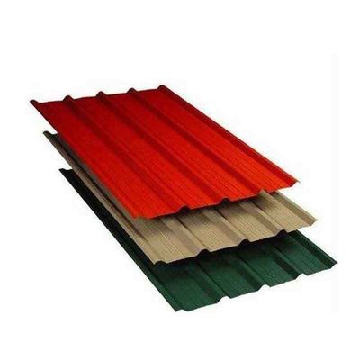 0.12-2 Piastrelle di tetto rivestite di colore metallico Gi PPGI Piastra di acciaio mite con piegatura